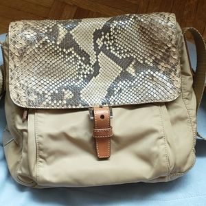 Prada Python Front Flap Crossbody Bag